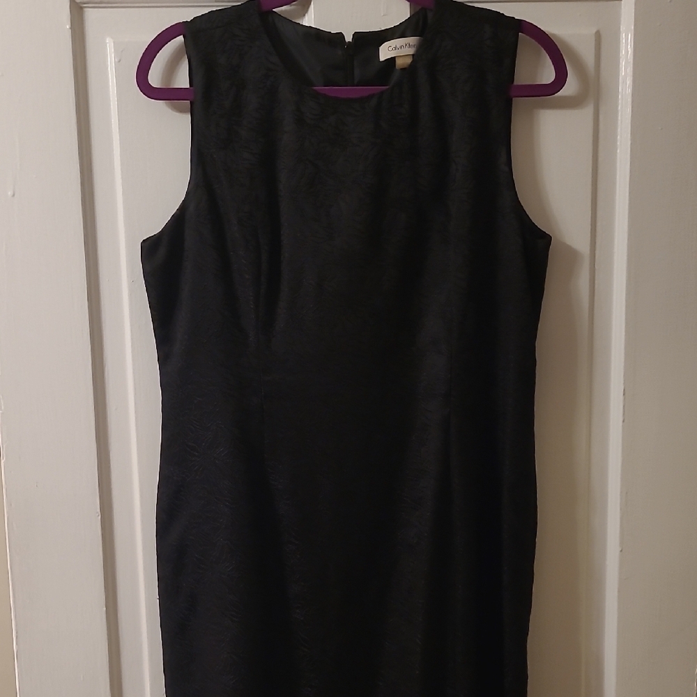 Calvin Klein Black Sleeveless Zipper Cocktail Mini Dress